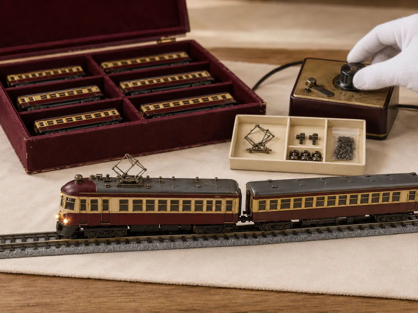 鉄道模型の動作や付属品を確認する査定イメージ