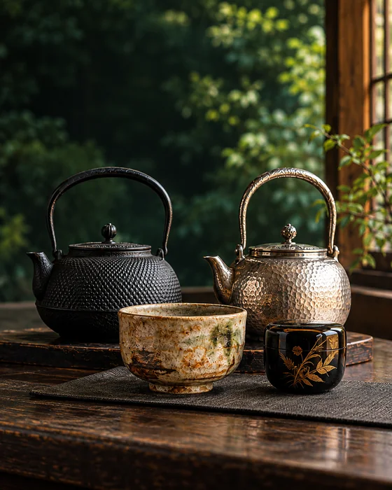 茶碗・棗・鉄瓶・銀瓶の品目イメージ