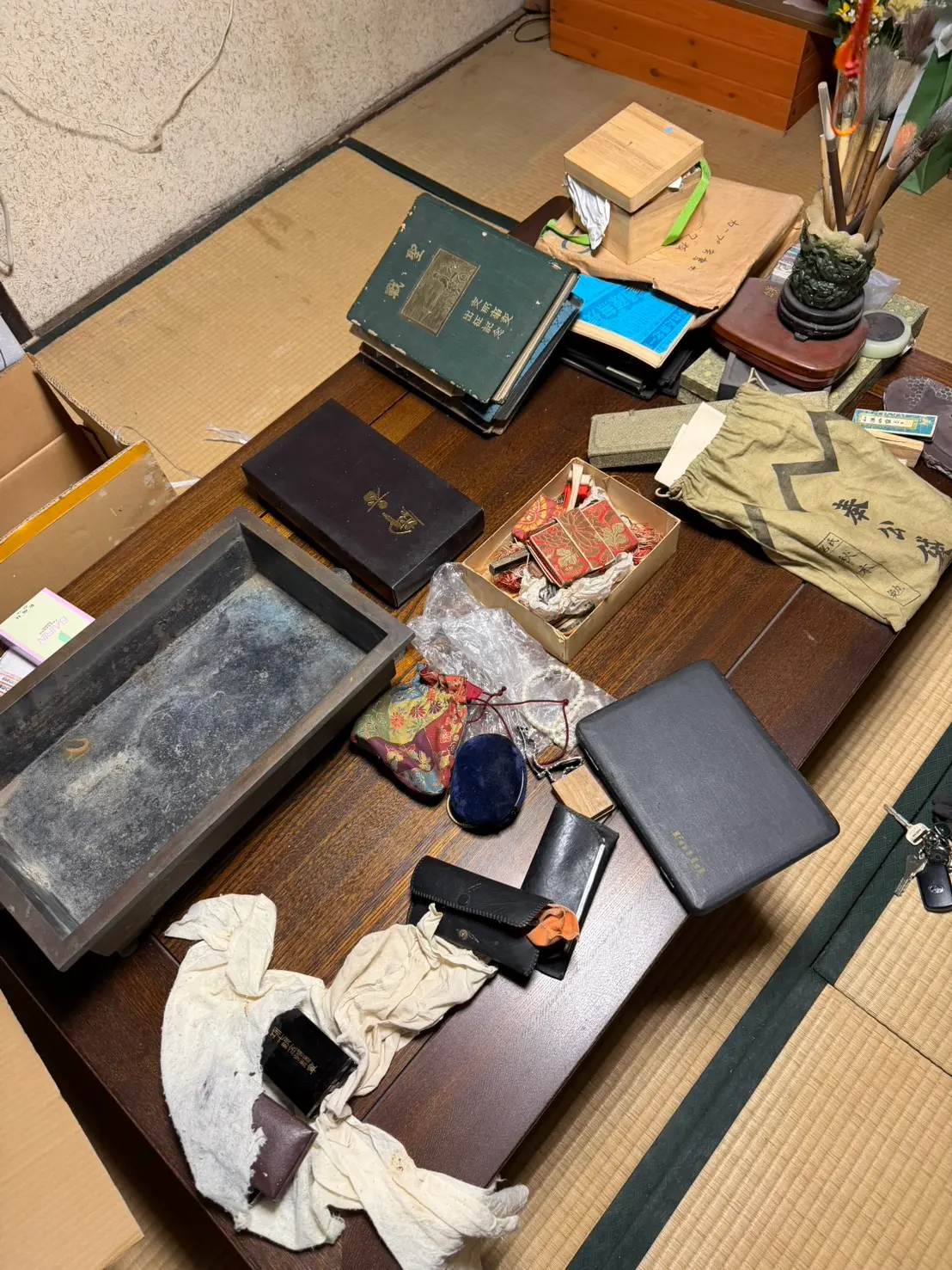 三次市で遺品整理に伴いご相談いただいた書道具・古道具一式