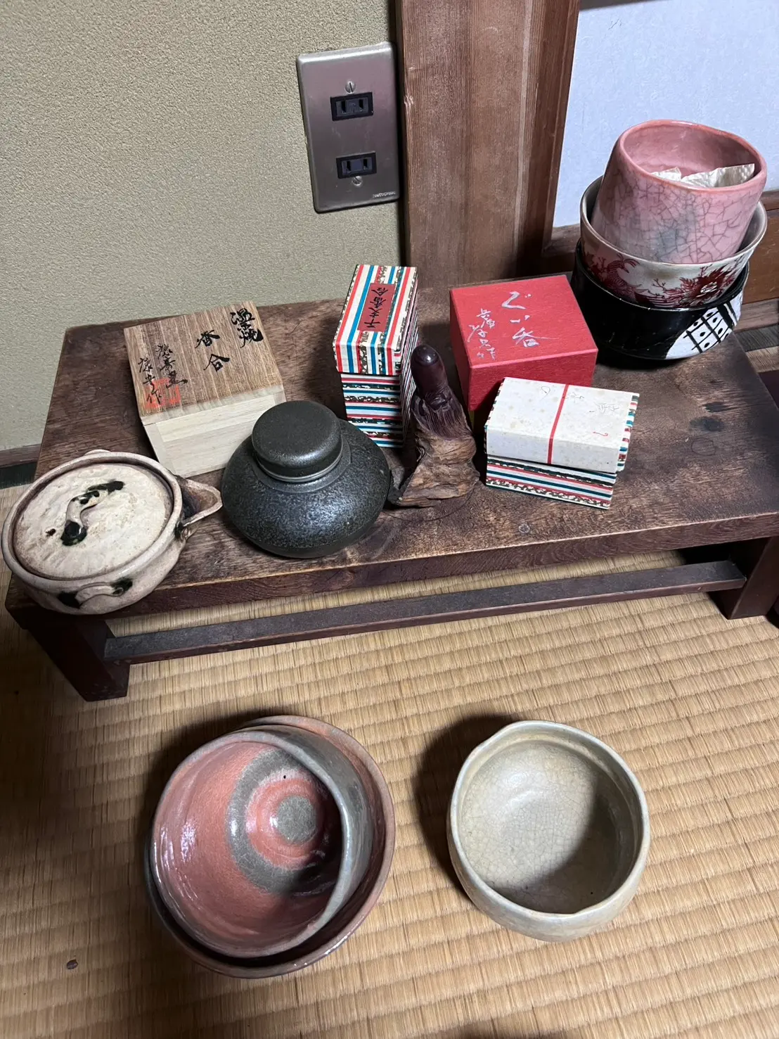 広島市西区山田新町でお買取りした茶道具・陶器・木箱などの骨董品